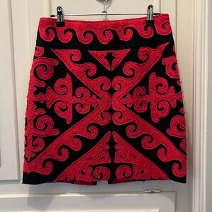 Festive skirt- black and pink